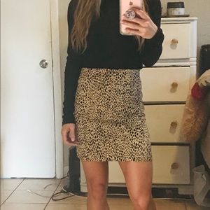 Brandy Melville Leopard Print Pencil Skirt